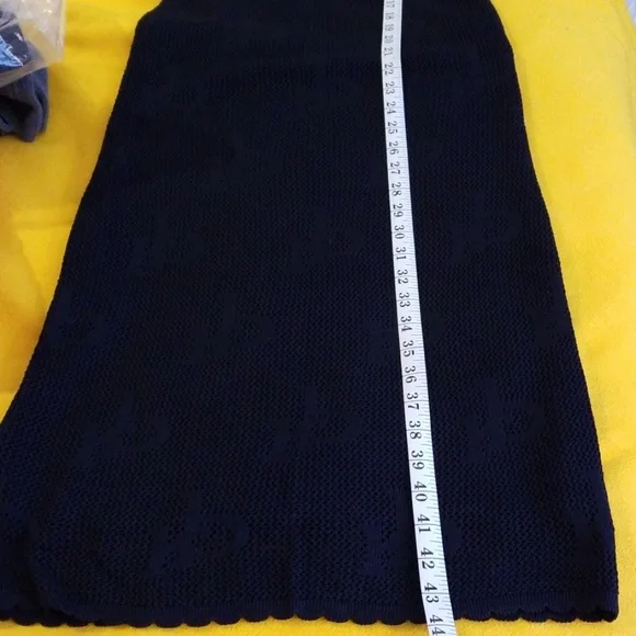 Roccobarocco Crochet Sleeveless Midi Dress Blue Size S - Picture 6 of 6